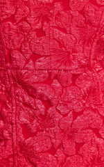 Brailey Mini Dress - Strapless Dress in Red Jacquard