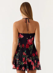 Nikyta Micro Mini Dress - Midnight Bloom