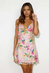 She's A Masterpiece Sequin Mini Dress Pink