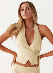 Azura Halter Top - Yellow