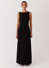 Cherish You Buckle Maxi Dress - Shadow