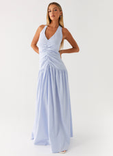 Worth The Wait Maxi Dress - Heather Blue