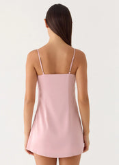 Siren Sequin Beaded Mini Dress - Pink