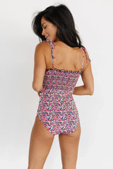 Nikki Smocked One Piece | Neon Floral