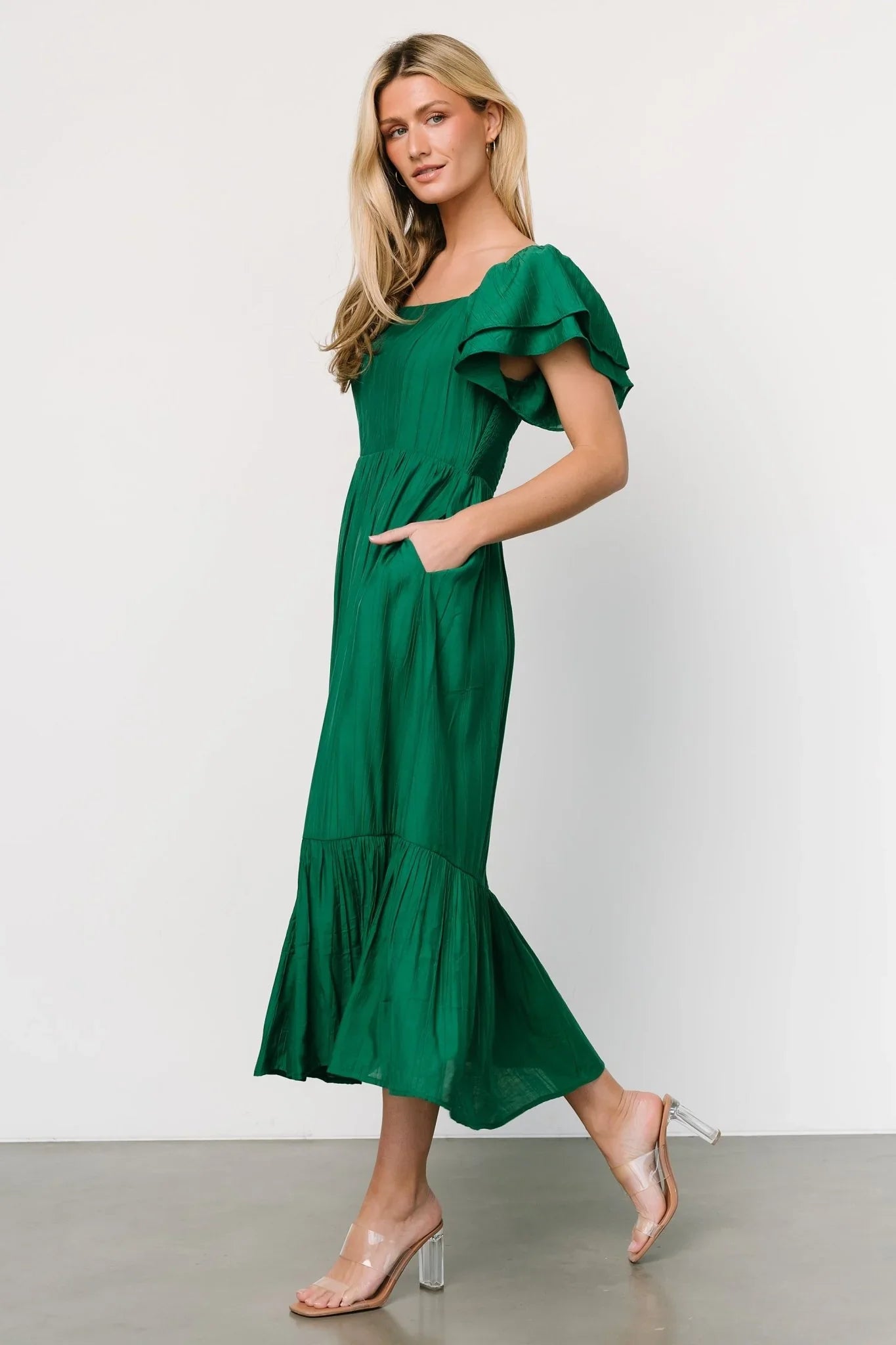 Buttercup Midi Dress | Evergreen