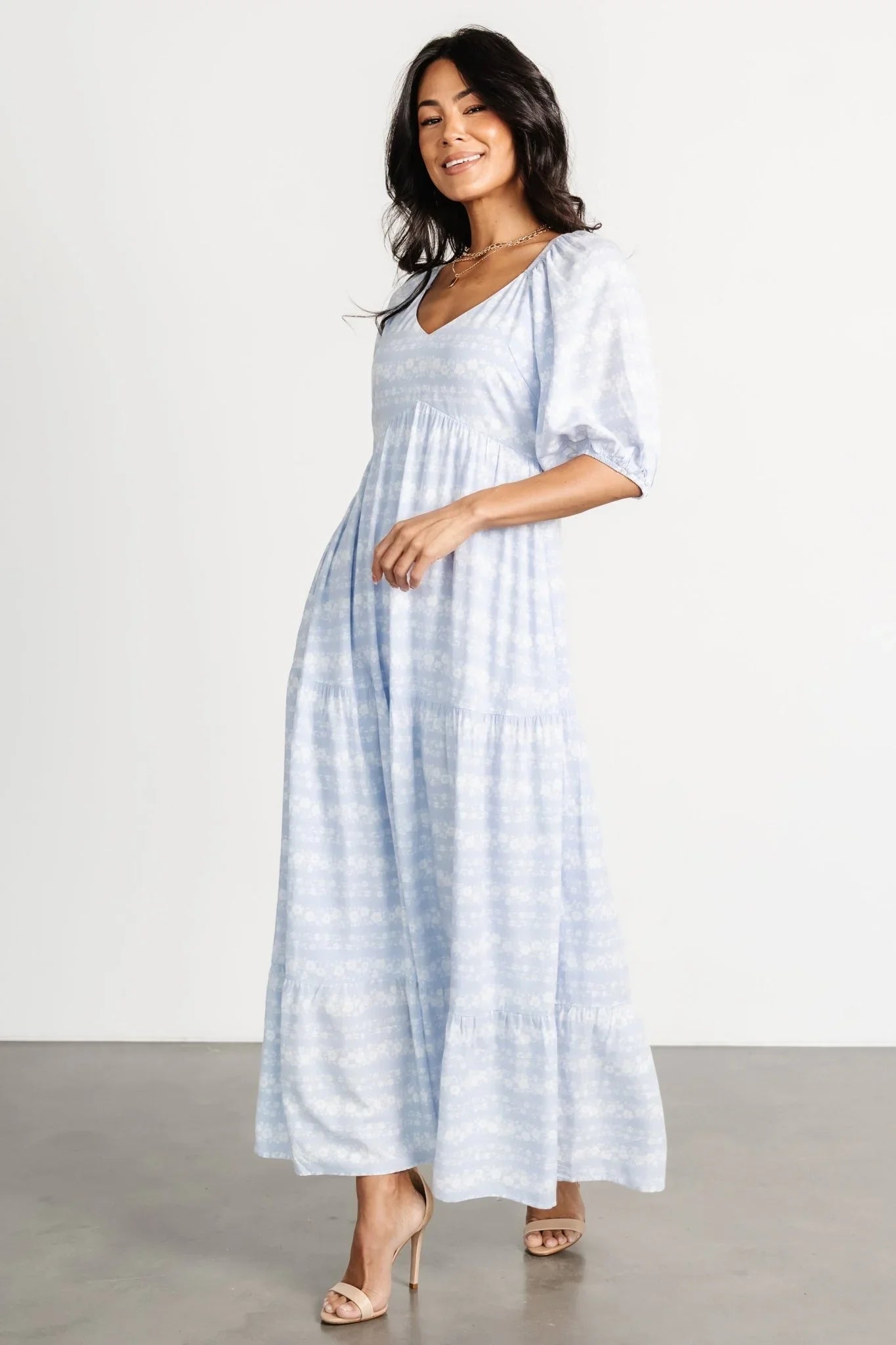 Adalee Dress | Light Blue Floral
