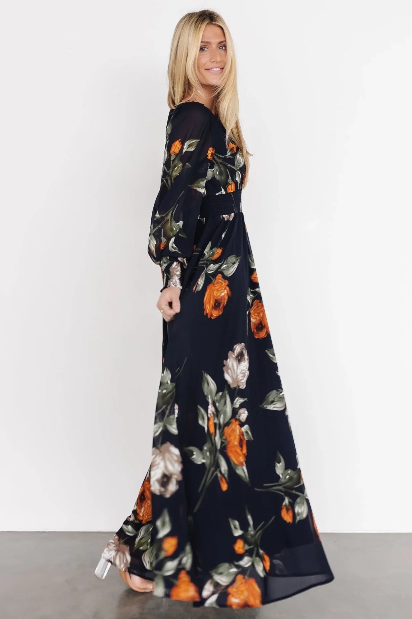 Olivia Maxi Dress | Midnight Navy Floral