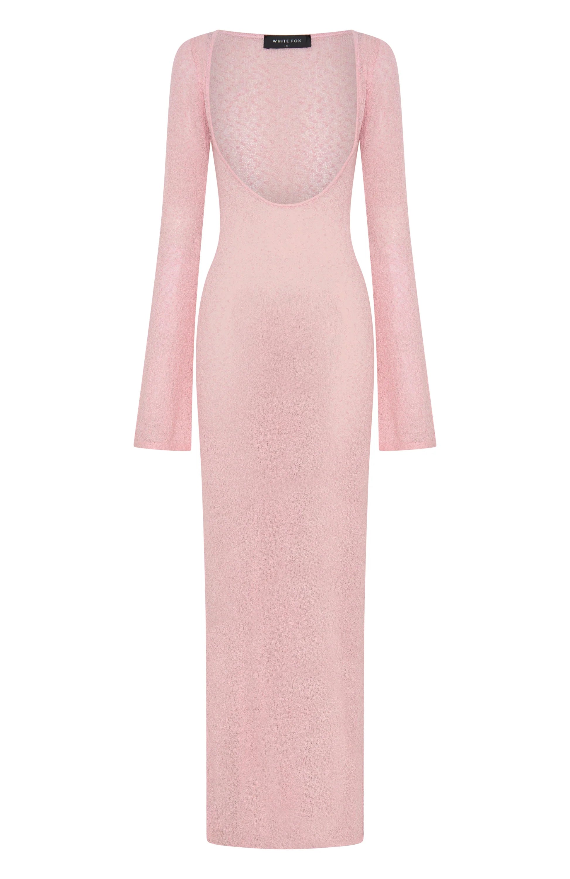 Malta Mermaids Long Sleeve Maxi Dress Blush Pink