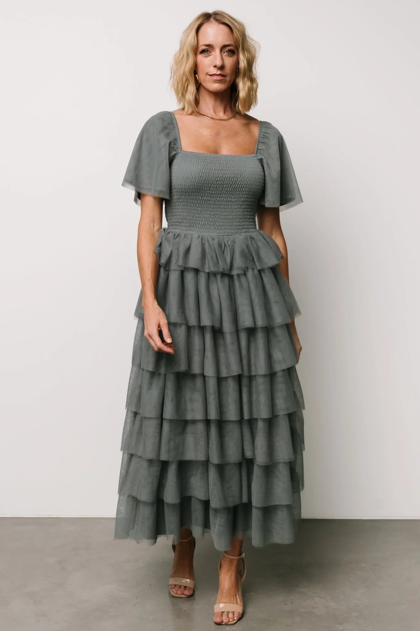 Cherise Tulle Tiered Dress | Blue Sage