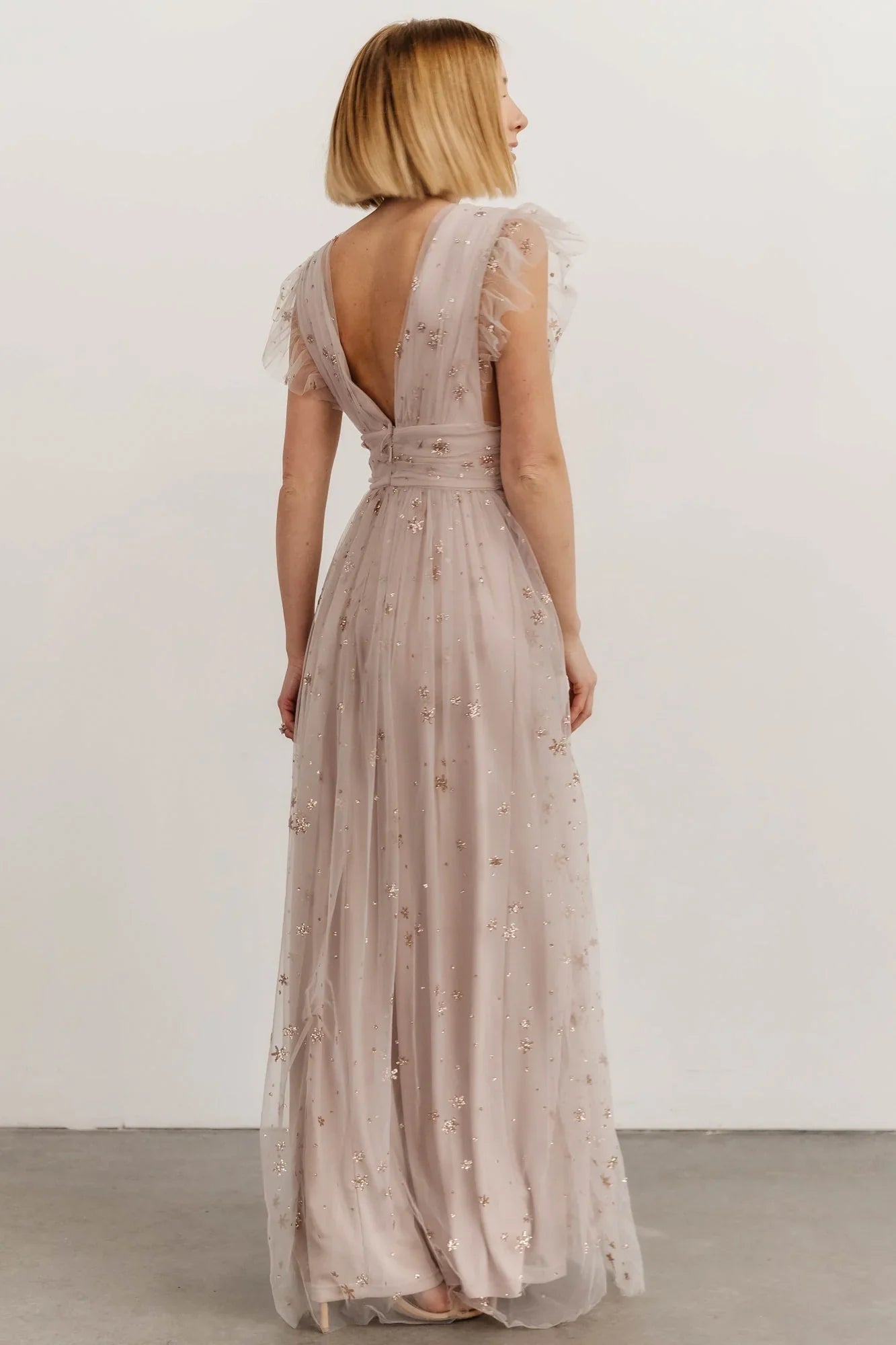 Nova Shimmer Maxi Dress | Dusty Lilac