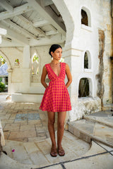 Peppamayo Sunset Picnic Mini Dress Pink
