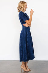 Oakley Button Denim Dress | Blue