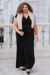 Athena Pleated Maxi Dress | Black