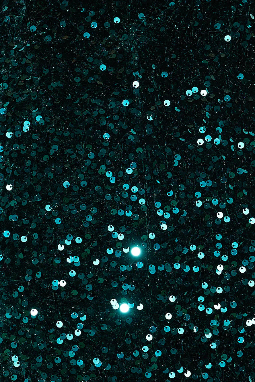 Sparkle Softie Sequin Mini Dress Green