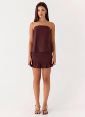 Lucie Mae Mini Skirt - Chocolate Drizzle