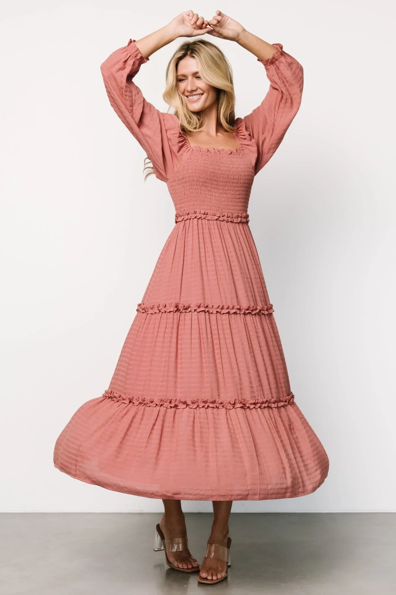 Rowan Tiered Dress | Vintage Rose