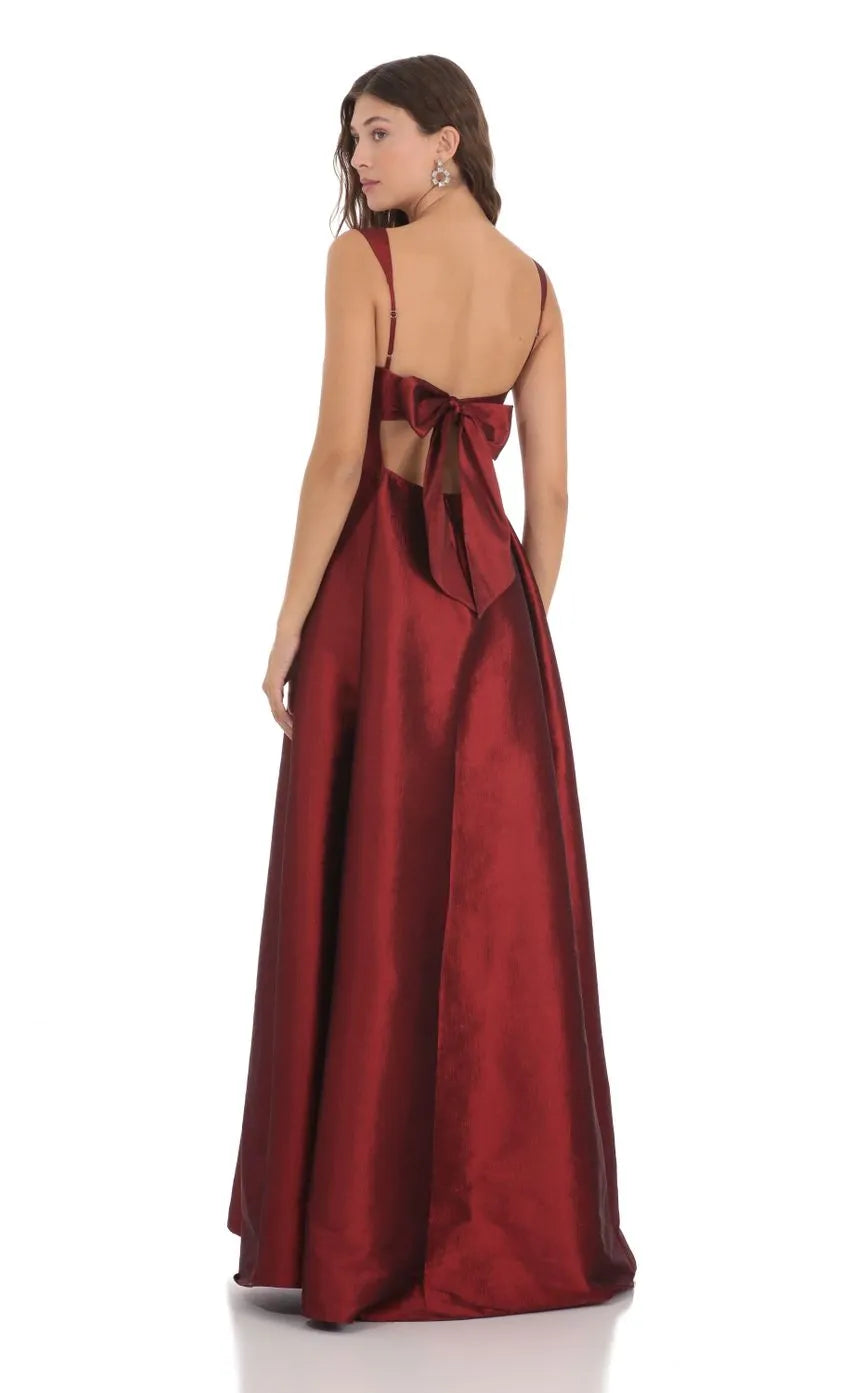Fit and Flare Maxi Dress in Navy