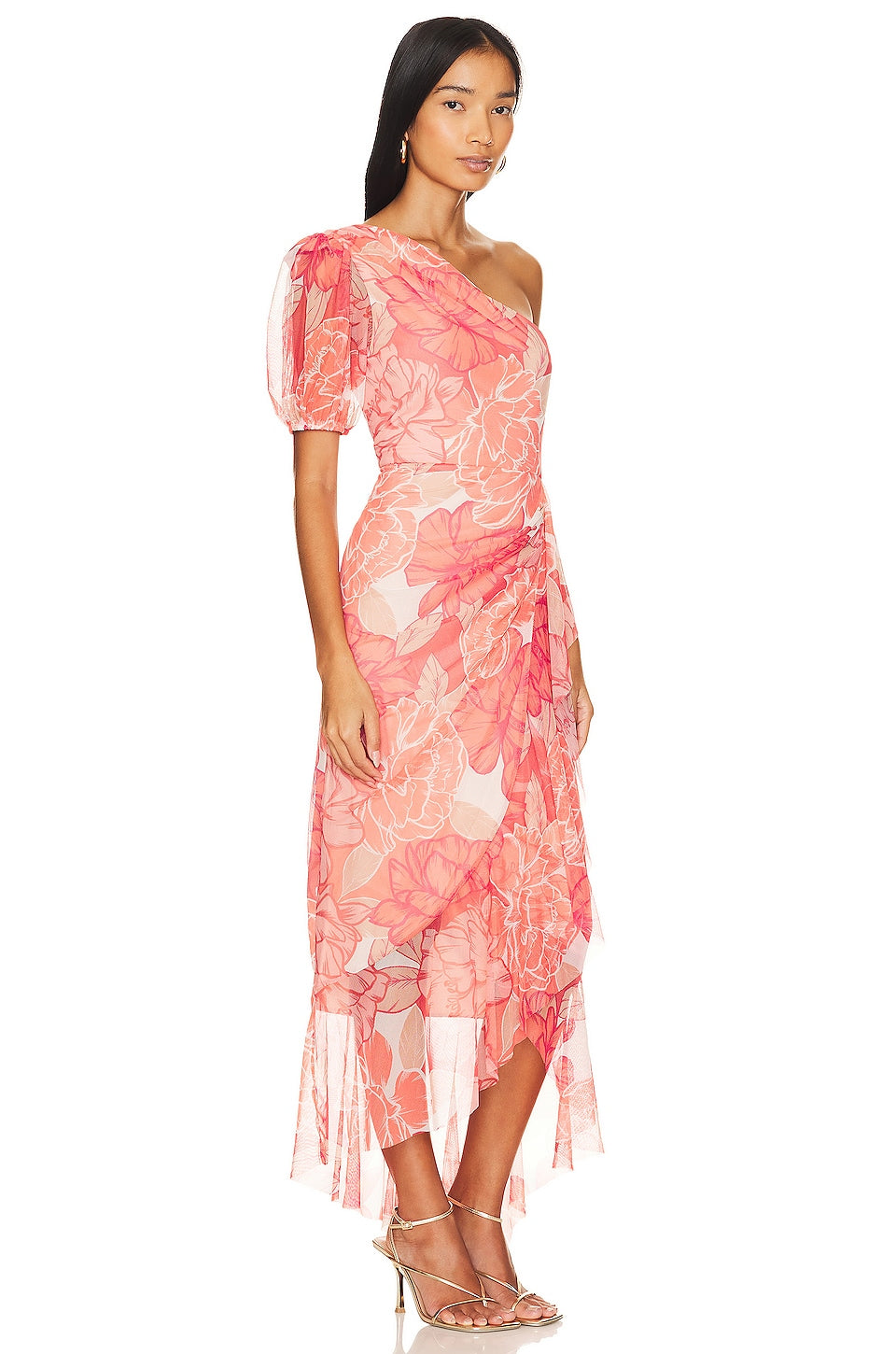 One Shoulder Midi Dress