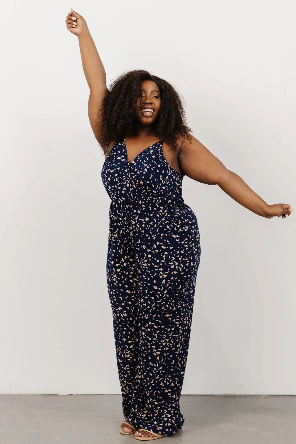 Sade Jumpsuit | Navy Print