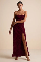 You'll instantly become the definition of romance when you step into this sleek satin dress, featuring a slip-style silhouette that gracefully skims the figure. The midi design features wide pleated straps that support a plunging bodice with lightly