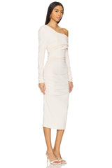 One Off Shoulder Long Sleeve Dress