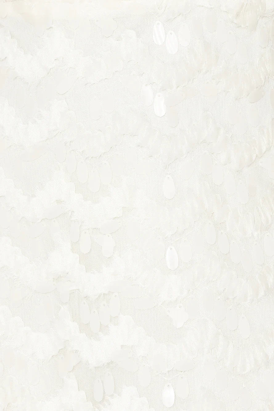 Fancy Affair Strapless Sequin Mini Dress Cream