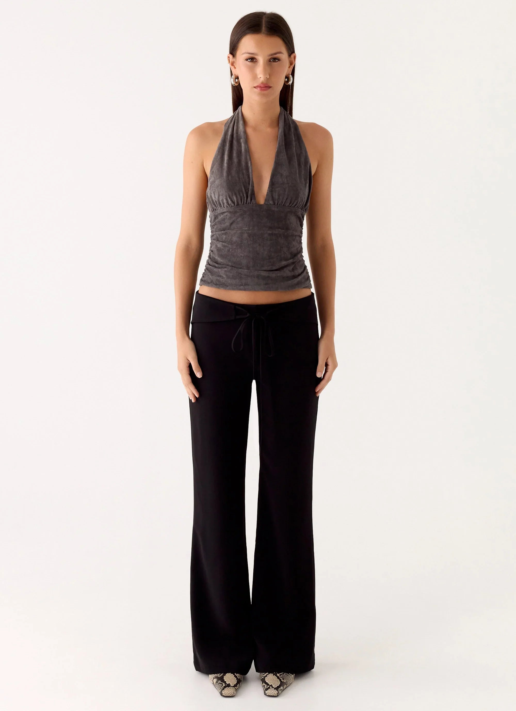 Aylssa Halter Top - Ash