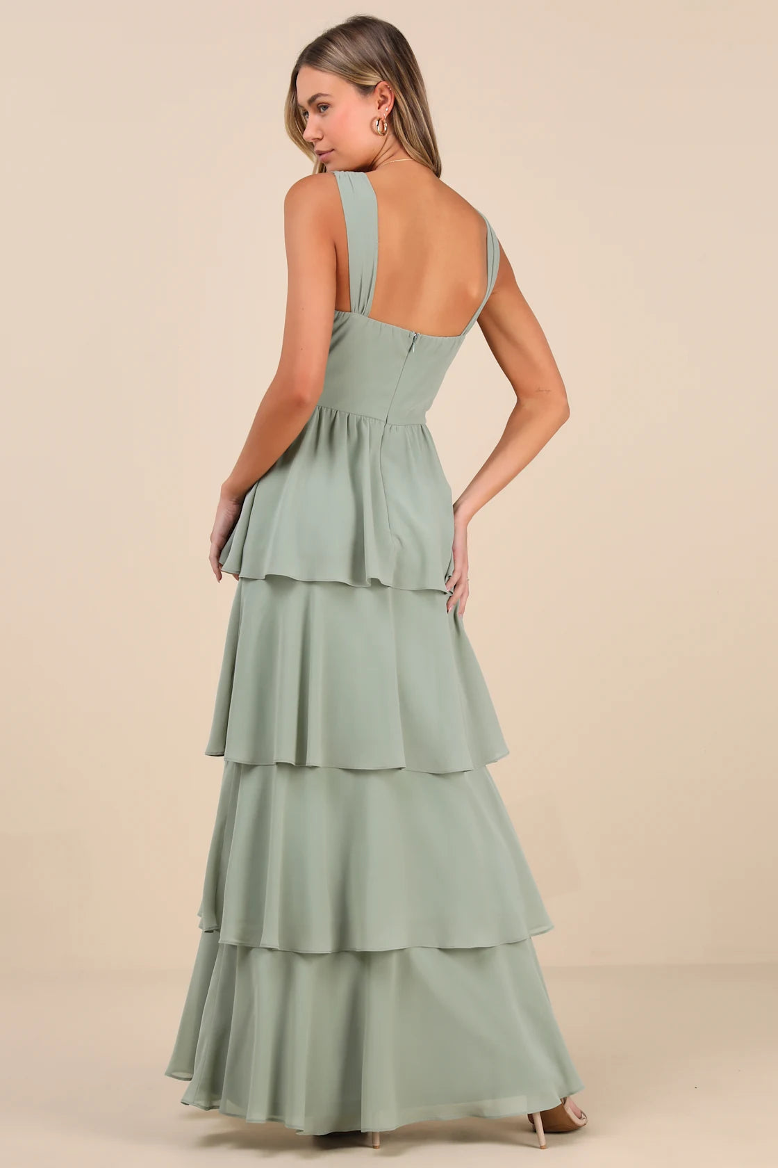 Carlynda Black Tiered Bustier Maxi Dress