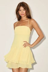 Perfected Sweetness Green Pleated Tiered Mini Dress
