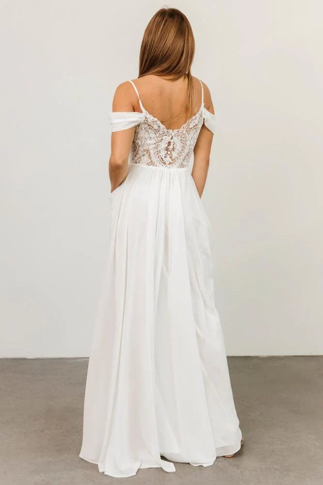 Bianca Lace Maxi Dress | Off White