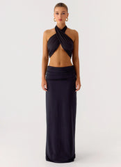 Coletta Wrap Top - Black