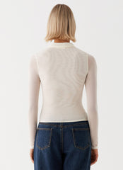 Lorna Zip Up Shirt - Ivory